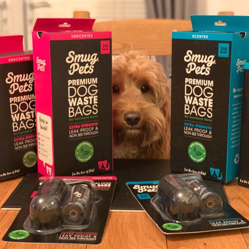 SmugPets Premium Biodegradable 315 Dog Poop Bags - Unscented & Leak  Proof Waste